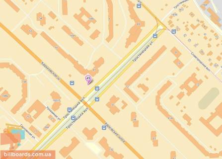 Билборд A в Киеве просп. Берестейський (Перемоги). - Василенко вул. схема