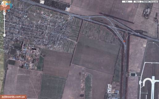 Билборд A в Киеве Траса Київ-Бориспіль, на розв'язці дороги від а / п Бориспіль на Київ схема
