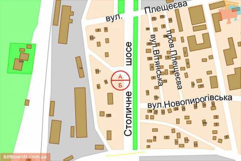 Бэклайт B в Киеве Столичне шосе, зупинка "Корчувате-2", перед АЗС Glusco, SOCAR, в центр схема