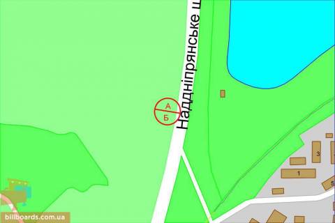 Бэклайт A в Киеве Надднепрянское шоссе, перед развязкой моста Патона, в центр схема