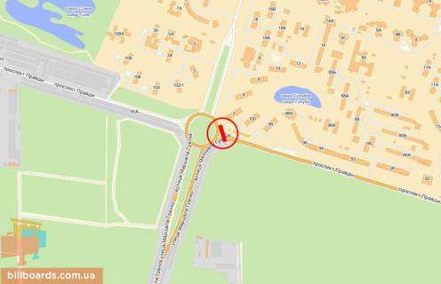 Призма A в Киеве Правди пр. - вул. Івана Виговського (Маршала Гречка) - 131679 схема