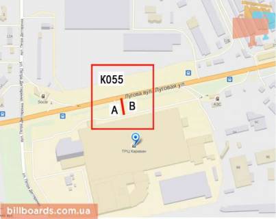 Призма  в Киеве Луговая ул., 12, ТРЦ "Караван", в сторону Богатырская ул. - 92051 схема