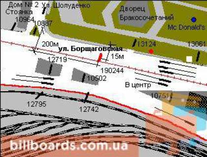 Billboard  in Kyiv Borsagovskaa st., naprotiv ZAGSa scheme