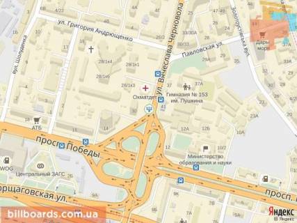 Призма  в Киеве Черновола ул., 30, Воздухофлотский мост, в сторону Лукьяновки - 94081 схема