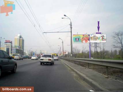 Билборд  в Киеве Бандери пр. (бывш. Московський пр.), 22А / Иорданская ул. (бывш. Гавро ул.), правая фото 1