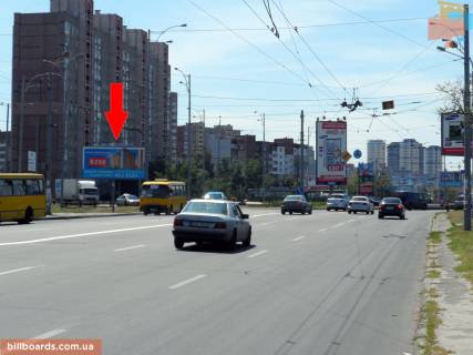 Білборд, Бігборд (Борд)  B у Києві просп. Червоної Калини (Володимира Маяковського) - Драйзера вул. Фото 1
