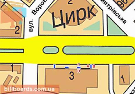 Ситилайт  в Киеве Победы пл., 3, ТРЦ "Украина", остановка схема