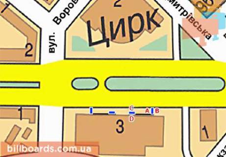 Ситилайт  в Киеве Победы пл., 3, ТРЦ "Украина", остановка схема