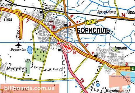 Білборд, Бігборд (Борд)   у Києві Трасса Киев-Харьков, 42100 схема