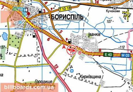 Билборд  в Киеве Трасса Киев-Харьков, 45700 схема