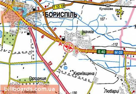 Білборд, Бігборд (Борд)   у Києві Трасса Киев-Харьков, 46700 схема
