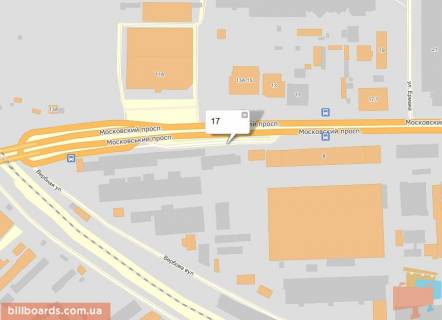 Билборд  в Киеве Бандери пр. (бывш. Московський пр.) / Телиги  ул., правый схема