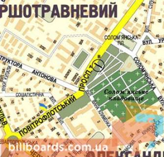 Призма A в Киеве просп. Повітряних Сил (Повітрофлотський). - Солом'янська пл. - 131590 схема