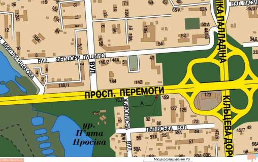 Призма  в Киеве просп. Берестейський (Перемоги)., 131, напротив ас "Дачная" - 94248 схема