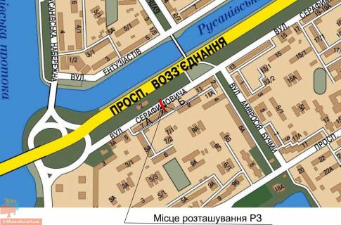 Призма  в Киеве Соборності пр. (бывш. Возз’єднання пр.) / Миколайчука ул. (бывш. Серафимовича ул.), 7 - 94390 схема