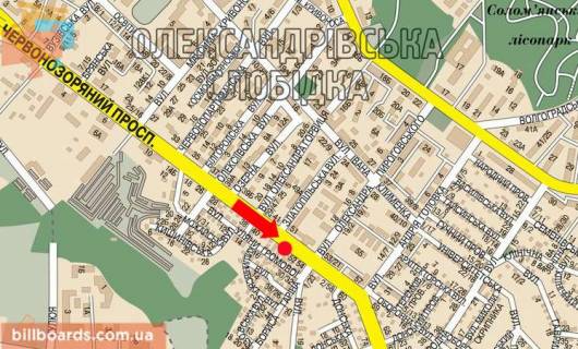 Призма A в Киеве Лобановського пр. (колиш. Червонозоряний пр.), 48 / Головка вул., в сторону Деміївська пл. (колиш. Московська пл.) - 89218 схема