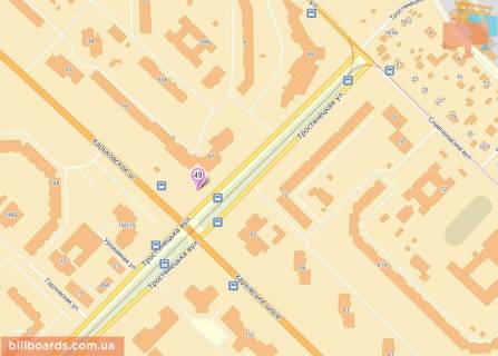 Призма A в Киеве Харьковское шоссе, 55 - Тростянецкая ул., левая - 132058 схема
