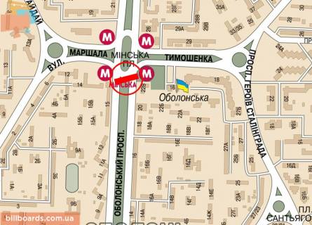 Prismatron, Prism A in Kyiv Obolonskij av./ Timosenko st., st.m. "Minskaa", levyj - 131851 scheme
