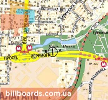 Prismatron, Prism A in Kyiv Peremogi av., park "Nivki", prava - 131422 scheme