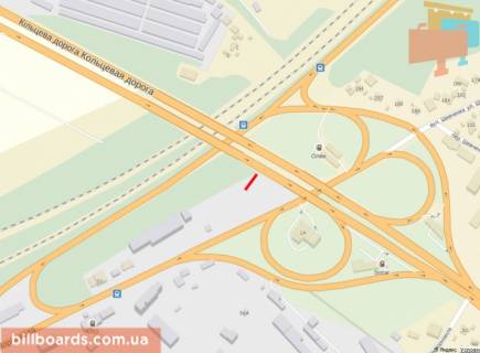 Билборд B в Киеве Кольцевая дорога / Жулянский путепровод схема