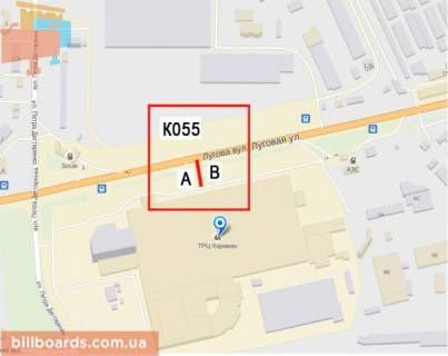Призма  в Киеве Луговая ул., 12, ТРЦ "Караван", в сторону Богатырская ул. - 93178 схема
