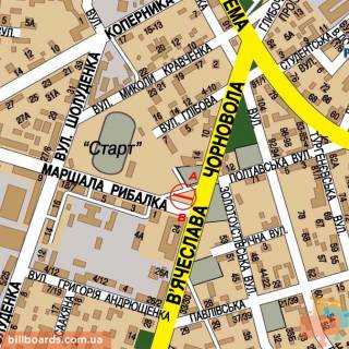 Prismatron, Prism B in Kyiv Cornovola st. - Ribalko st. - 131424 scheme