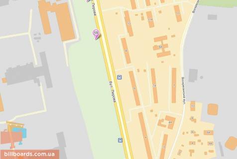Билборд A в Киеве проспект Воскресенський., 8 схема