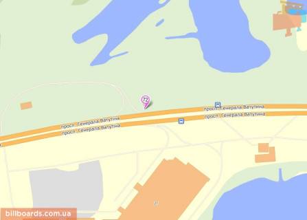 Билборд B в Киеве Шухевича пр. (колиш. Ватутіна пр.), біля Московського моста схема