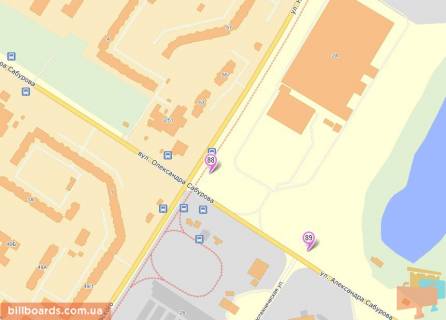 Prismatron, Prism A in Kyiv Zakrevs'kogo st. - Lifara st. (kolis. Saburova st.) - 131989 scheme