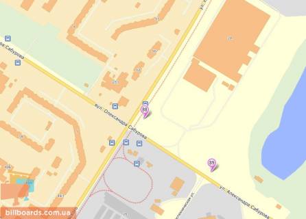 Prismatron, Prism A in Kyiv Zakrevs'kogo st. - Lifara st. (kolis. Saburova st.) - 131990 scheme