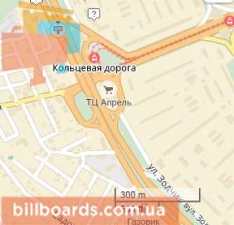 Билборд  в Киеве Кольцевая дорога, 5, напротив, в сторону просп. Берестейський (Перемоги) схема