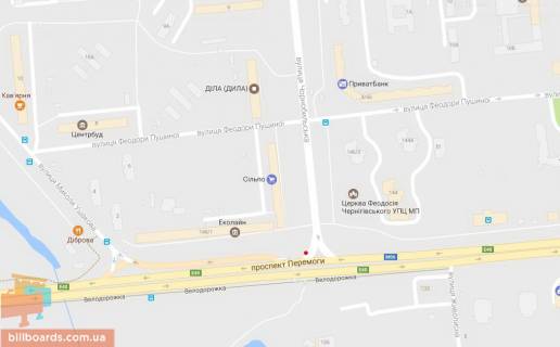 Призма A в Киеве просп. Берестейський (Перемоги)., 148/1, выезд из Киева - 131636 схема