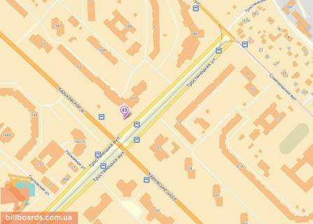 Призматрон, Призма A у Києві Харьковское шоссе, 55 - Тростянецкая ул., правая - 132067 схема