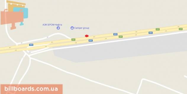 Білборд, Бігборд (Борд)  A у Києві Житомирська траса, в напрямку з Києва, с.Мрія, 300м. перед заправкою БРСМ, 7км + 700метров, права схема