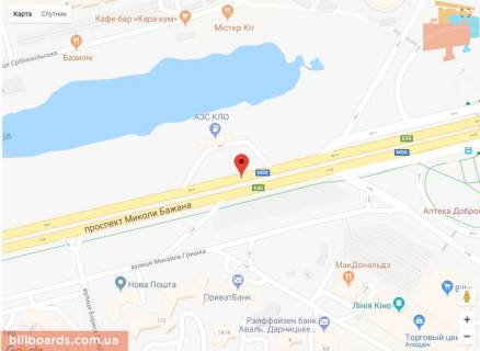 Ситилайт A в  Бажана пр., 1Д__Розміщується тільки ВІНІЛ схема