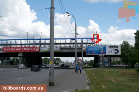 Билборд  в Киеве просп. Романа Шухевича (Генерала Ватутіна)., мост Бальзака фото 1