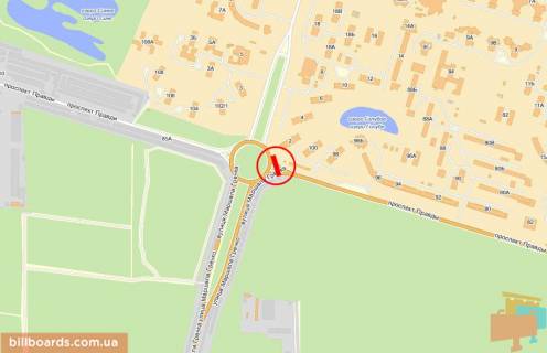 Призма A в Киеве Правди пр. - вул. Івана Виговського (Маршала Гречка) - 141574 схема