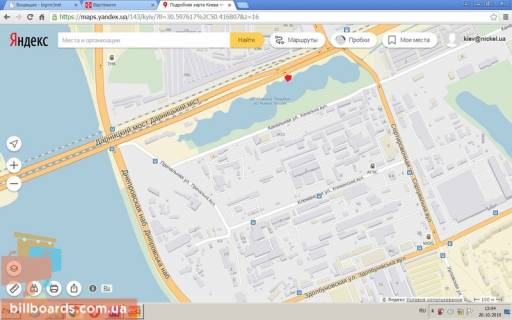 Билборд B в Киеве Дарницьке шосе схема