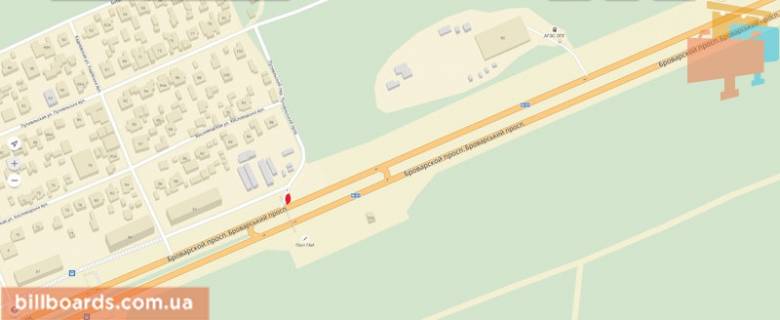 Билборд A в Киеве Броварський пр. / Путивльський пров. схема