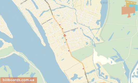 Білборд, Бігборд (Борд)  A у Києві Центральна вул. схема