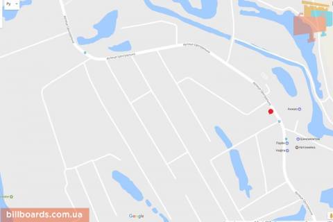 Білборд, Бігборд (Борд)  A у Києві Центральна вул. схема