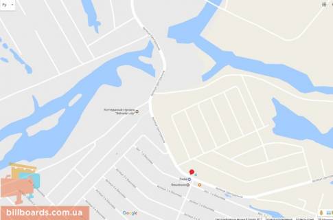Білборд, Бігборд (Борд)  A у Києві Центральна вул. схема
