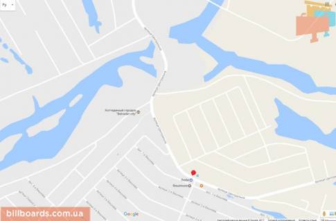 Билборд B в Киеве Центральна вул. схема