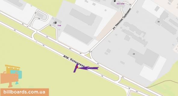 Билборд B в Киеве Кільцева дорога - Трублаїні вул., верхній схема