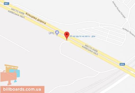 Билборд B в Киеве Кольцевая дорога, 100 м после Жулянского путепровода, направл. на Святошин схема