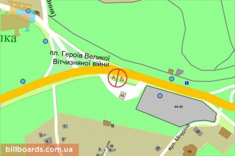 Скроллер A в Киеве Миколи Міхновського бульвар (Дружби Народів бульвар)., 42, АЗС ANP, перед з'їздом на Набережне шосе - 162153 схема
