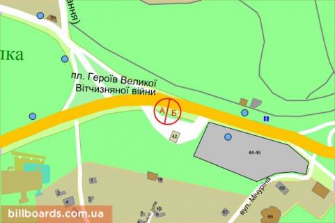 Скроллер A в Киеве Миколи Міхновського бульвар (Дружби Народів бульвар)., 42, АЗС ANP, перед з'їздом на Набережне шосе - 162154 схема