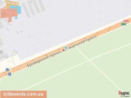 Билборд A в Киеве Броварський пр., Київська птахофабрика схема