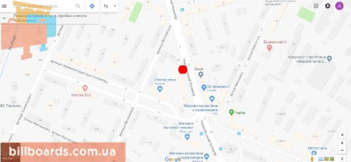 Бэклайт A в Киеве Чоколівський бул., 23 схема