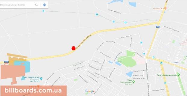 Билборд A в Киеве Нова Кільцева дорога, в сторону Гостомеля, Пущі Водиці схема